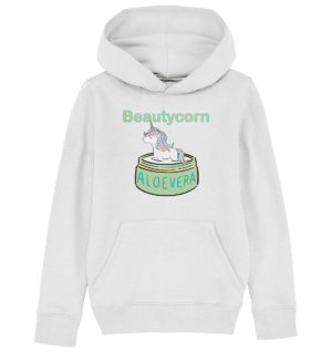 Beautycorn Aloe Vera Unicorn - Kids Organic Hoodie