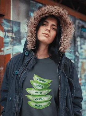 Keep calm and drink Aloe Vera - Organic Basic Unisex Sweatshirt