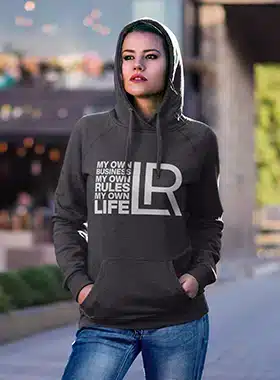 My own Business, My own rules, My own life écriture blanche - Organic Fashion Hoodie