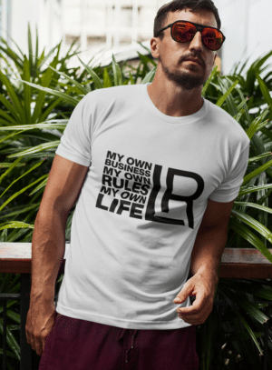 Kendi İşim, Kendi Kurallarım, Kendi Hayatım - Erkek Organik V Yaka Gömlek